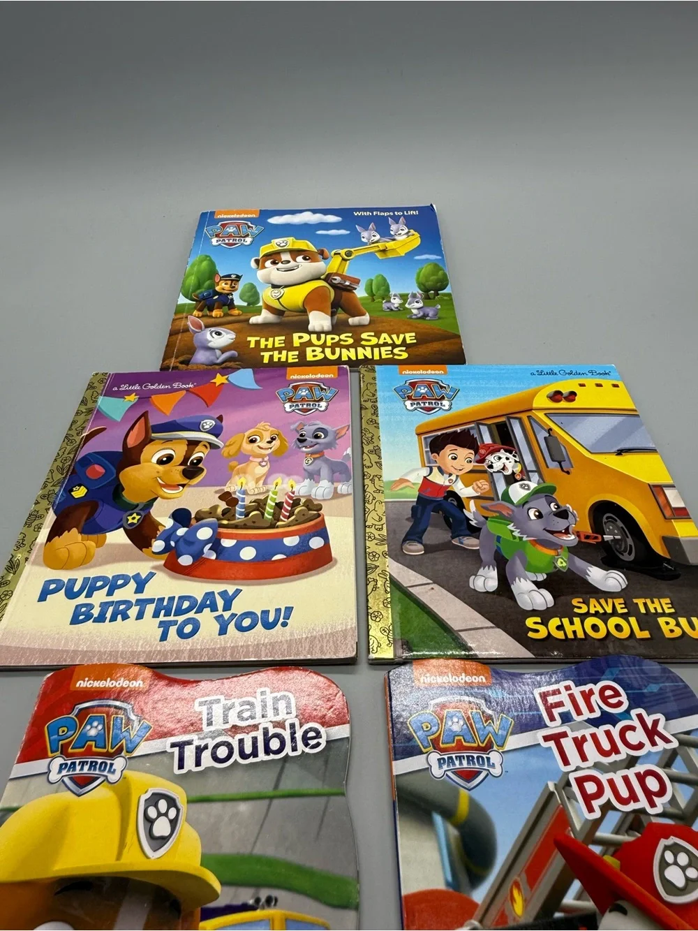Paw Patrol Board Book Lot - Rubble, Chase, Marshall, Ryder